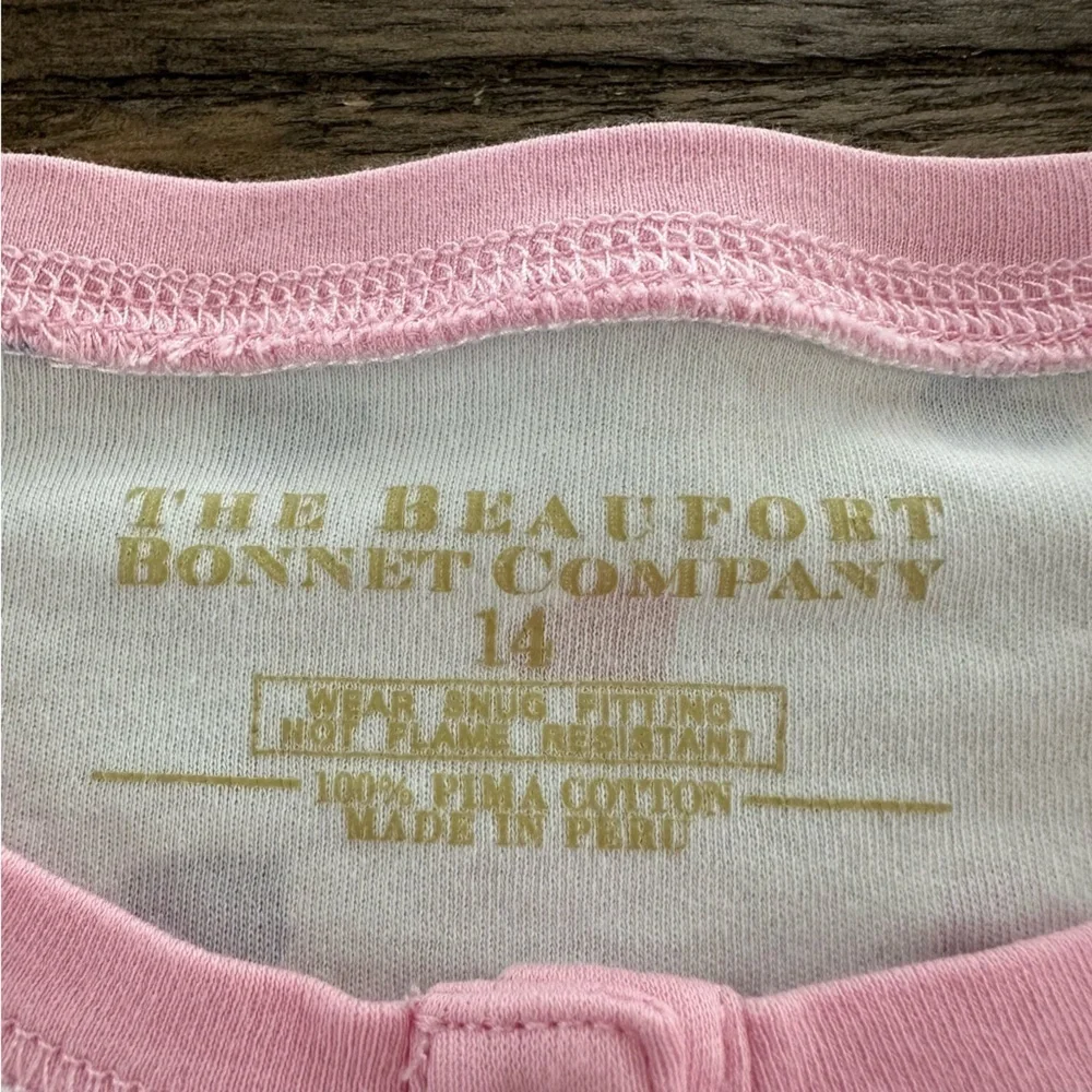 The Beaufort Bonnet Company Girls 14 Pima Cotton Heart Print Pajama Set PJs Cute